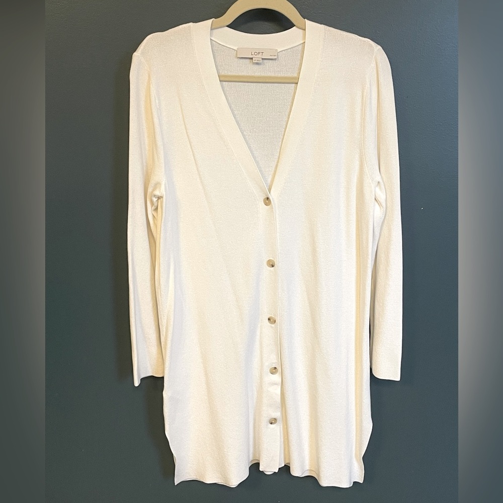 Loft Long Split Side Cardigan
